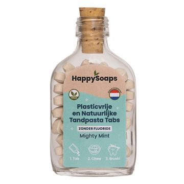 HappySoaps Tandpasta Tabs | Mighty mint | Zonder fluoride (62 tabs)