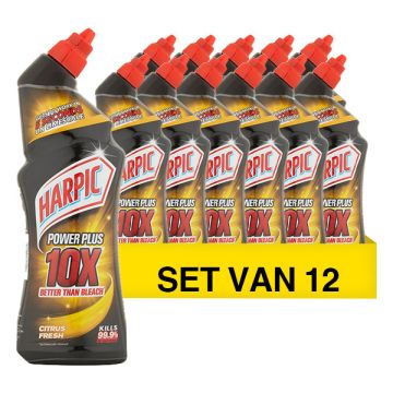 Aanbieding: Harpic Power Plus Citrus Toiletgel (12 flessen - 750 ml)