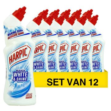 Aanbieding: Harpic White & Shine Toilet Gel (12 flessen - 750 ml)