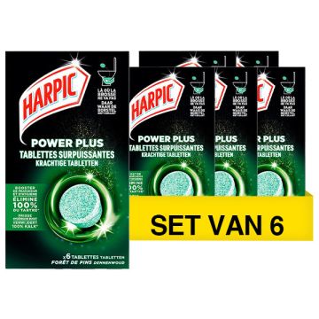 Aanbieding: Harpic Power Plus Pine Toads Toilet Tabletten (6 stuks - 6 tabletten)