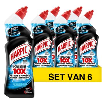 Aanbieding: Harpic Power Plus Toiletreiniger Marine (12 flessen - 750 ml)