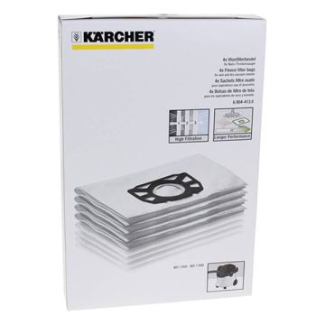 Kärcher 6.904-413.0 microvezel stofzuigerzakken 4 zakken (origineel)