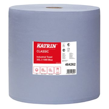 XXL Poetsrol 64262 3-laags | 1 rol | Blauw | Katrin Classic