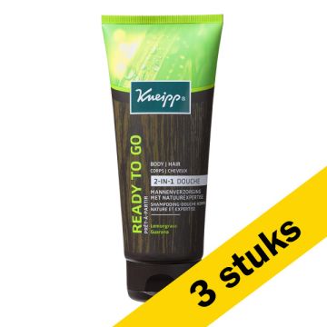 Aanbieding: 3x Kneipp douchegel for men Ready To Go (200 ml)