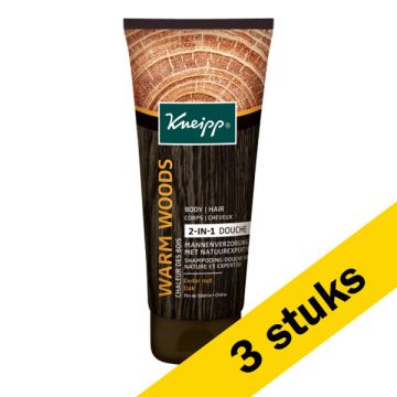 Aanbieding: 3x Kneipp douchegel for men Warm Woods (200 ml)