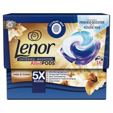 Lenor All-in-1 Pods Amber & Orchidee (16 wasbeurten)