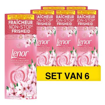 Aanbieding: Lenor Geurbooster Geurparels Kersenbloesem 140 gram (6 flessen - 66 wasbeurten)