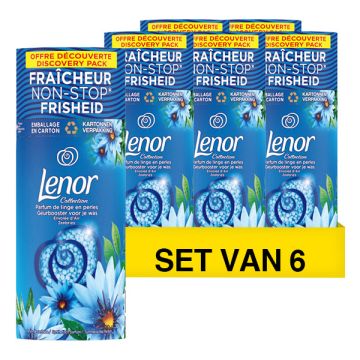 Aanbieding: Lenor Geurbooster Geurparels Zeebries 140 gram (6 flessen - 66 wasbeurten)