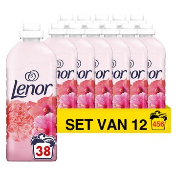 Aanbieding: Lenor Wasverzachter Pioenroos & Hibiscus 798 ml (12 flessen - 456 wasbeurten)