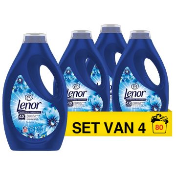 Aanbieding: Lenor Vloeibaar Wasmiddel Zeebries 900 ml (4 flessen - 80 wasbeurten)