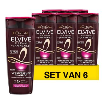 Aanbieding: L'Oreal Elvive Full Resist Shampoo (6 flessen - 250 ml)