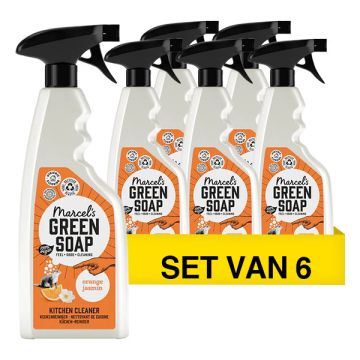 Aanbieding: Marcel's Green Soap keukenspray Sinaasappel en Jasmijn (6 flessen - 3000 ml)