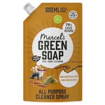 Marcel's Green Soap allesreiniger spray Sandelhout en Kardemom navulling (500 ml)