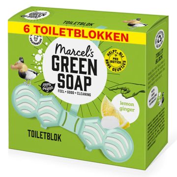 Aanbieding: Marcel's Green Soap toiletblok Citroen en Gember (8 toiletblokken - 35 gram)