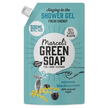 Marcel's Green Soap Douchegel Mimosa en Zwarte Bes Navulling (500 ml)