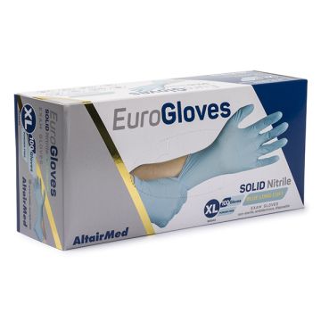 Nitril handschoen maat XL poedervrij (Eurogloves, blauw, 300mm, 100 stuks)