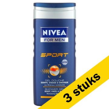 Aanbieding: 3x Nivea Sport douchegel for men (250 ml)