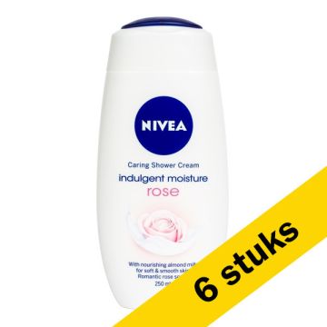 Aanbieding: 6x Nivea douchegel Indulging Moisture Rose (250 ml)