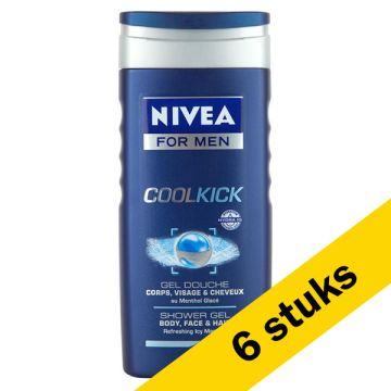 Aanbieding: 6x Nivea Cool Kick douchegel for men (250 ml)