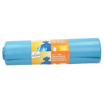 Vuilniszakken 120 liter | 50 stuks | Blauw | Paclan