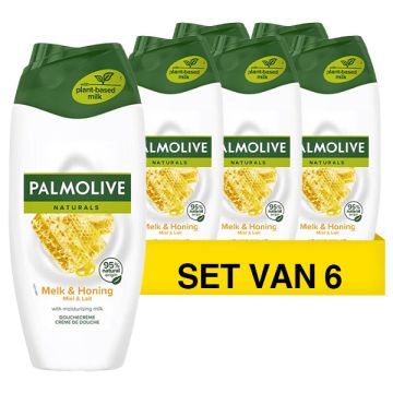 Aanbieding: 6x Palmolive douchegel Naturals Melk & Honing (250 ml)