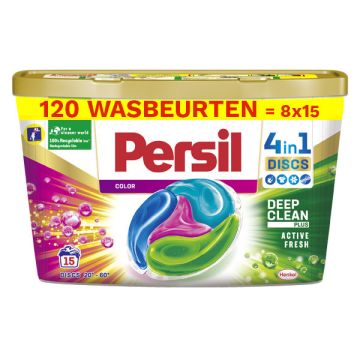 Aanbieding: Persil 4 In 1 Discs Wascapsules Deep Clean Active Fresh Color (8 dozen - 120 wasbeurten)