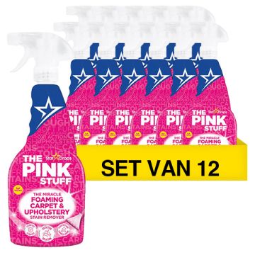 Aanbieding: The Pink Stuff Foaming Carpet & Upholstery Stain Remover (12x 500 ml)