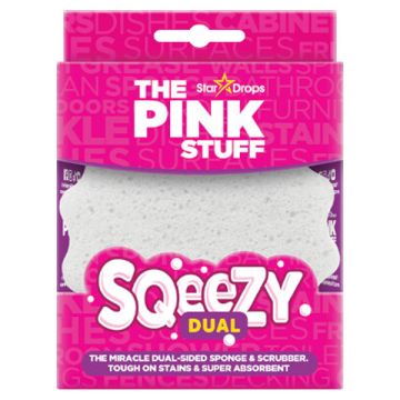 The Pink Stuff Sqeezy - Dubbelzijdige Scrub Spons Wit