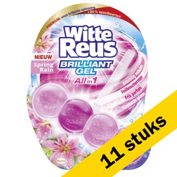 Aanbieding: 11x Witte Reus toiletblok Brilliant Gel Spring Rain (42 gram)