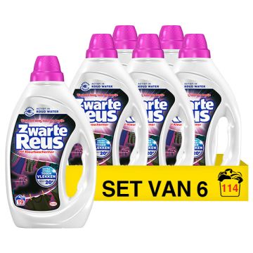 Aanbieding: Zwarte Reus Vloeibaar Wasmiddel 855 ml (6 flessen - 114 wasbeurten)