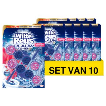 Aanbieding: Witte Reus toiletblok Blauw Actief Bloesem (10 stuks - 100 g)