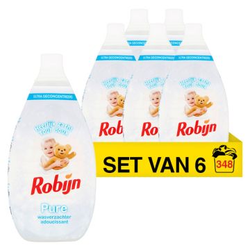 Aanbieding: Robijn Wasverzachter Pure 870 ml (6 flessen - 348 wasbeurten)