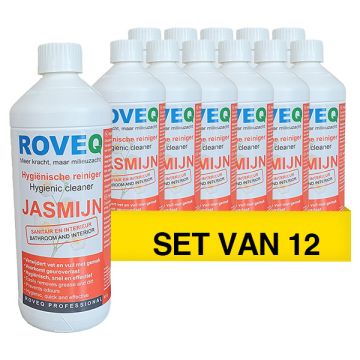 Aanbieding: ROVEQ Hygiënische reiniger Jasmijn (12 flessen - 1 liter)