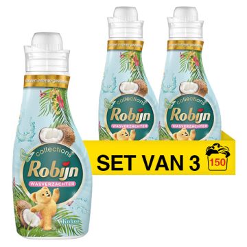 Aanbieding: Robijn Wasverzachter Kokos 1250 ml (3 flessen - 150 wasbeurten)