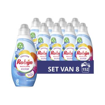 Aanbieding: Robijn Klein & Krachtig Vloeibaar Wasmiddel Morgenfris 665 ml (8 flessen - 152 wasbeurte