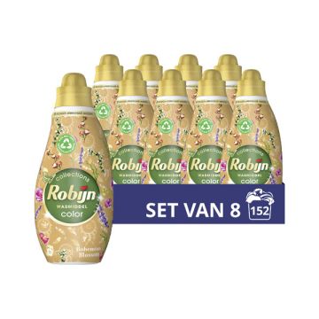 Aanbieding: Robijn Klein & Krachtig Vloeibaar Wasmiddel Bohemian Blossom 665 ml (8 flessen - 152 was