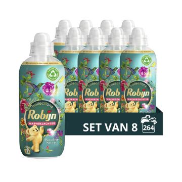 Aanbieding: Robijn Wasverzachter Paradise Secret 825 ml (8 flessen - 264 wasbeurten)