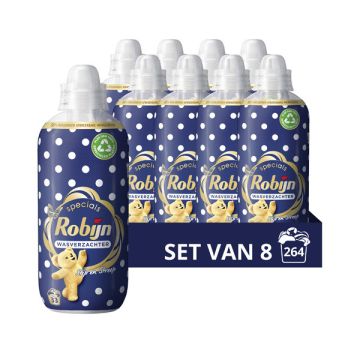 Aanbieding: Robijn Wasverzachter Stip & Streep 825 ml (8 flessen - 264 wasbeurten)