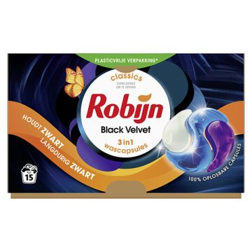 Robijn 3-in-1 Wascapsules Black Velvet (15 wasbeurten)