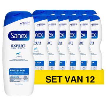 Aanbieding: Sanex Expert Skin Health Protector Douchegel (12 flessen - 600 ml)