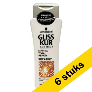 Aanbieding: 6x Schwarzkopf Gliss Kur Total Repair shampoo (250 ml)