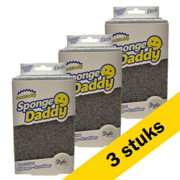 Aanbieding: 3x Scrub Daddy | Sponge Daddy spons grijs Style Collection (3 stuks)