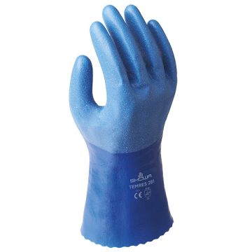 Werkhandschoen Temres 281 maat S (Showa, blauw, 1 paar)