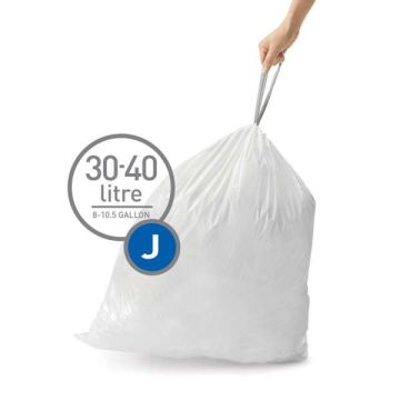 Vuilniszakken met trekband 30-40 liter | Simplehuman code J | 20 stuks