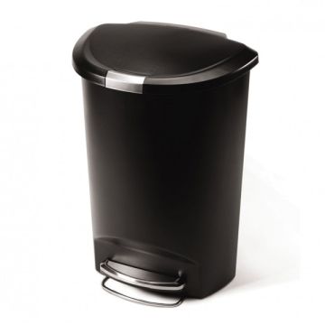 Simplehuman Code P halfronde pedaalemmer (50 liter, zwart)