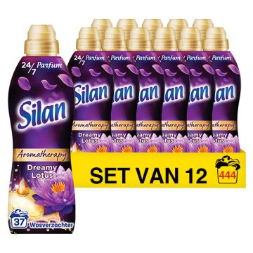 Aanbieding: Silan wasverzachter Aromatherapy Dreamy Lotus 851 ml (12 flessen - 444 wasbeurten)