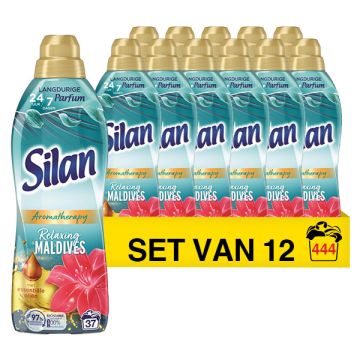 Aanbieding: Silan wasverzachter Aromatherapy Relaxing Maldives 851 ml (12 flessen - 444 wasbeurten)