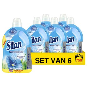 Aanbieding: Silan wasverzachter Fris Lentegevoel 2,75 Liter (6 flessen - 750 wasbeurten)