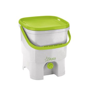 Skaza compostbakje Organko wit/groen (inclusief 1 kg compostversneller)