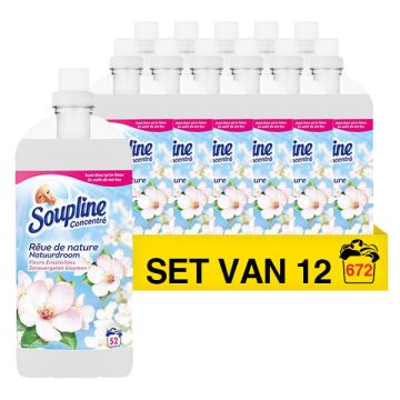 Aanbieding: Soupline Wasverzachter Nature White (12 flessen - 672 wasbeurten)